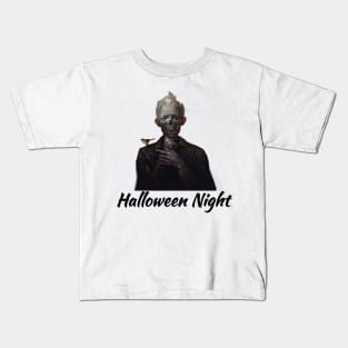 Happy Halloween night horror t-shirt design Kids T-Shirt